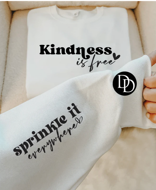 Kindness is Free w/ sleeve design