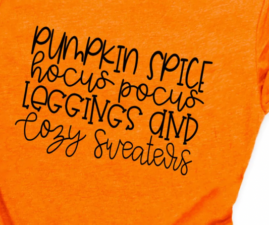 Pumpkin Spice Leggings and Cozy Sweaters